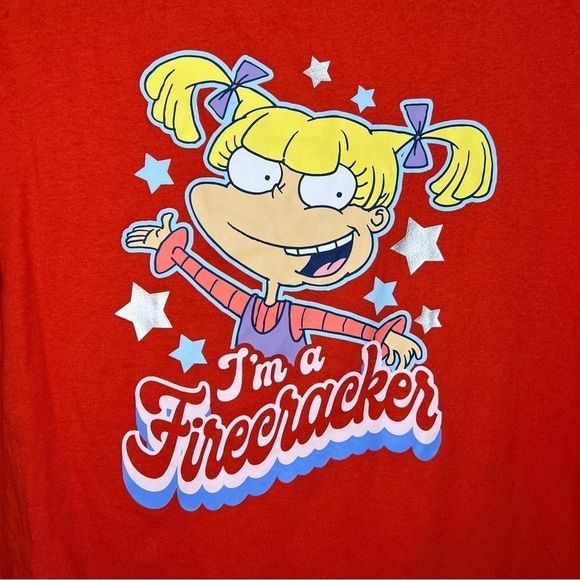 NEW RUGRATS NICKELODEON RED TEE SHORT SLEEVE TSHIRT LARGE JUNIORS - Picture 3 of 6